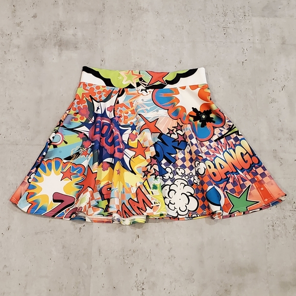 KTOO Comic Print Skirt Women's Size M - Picture 1 of 8